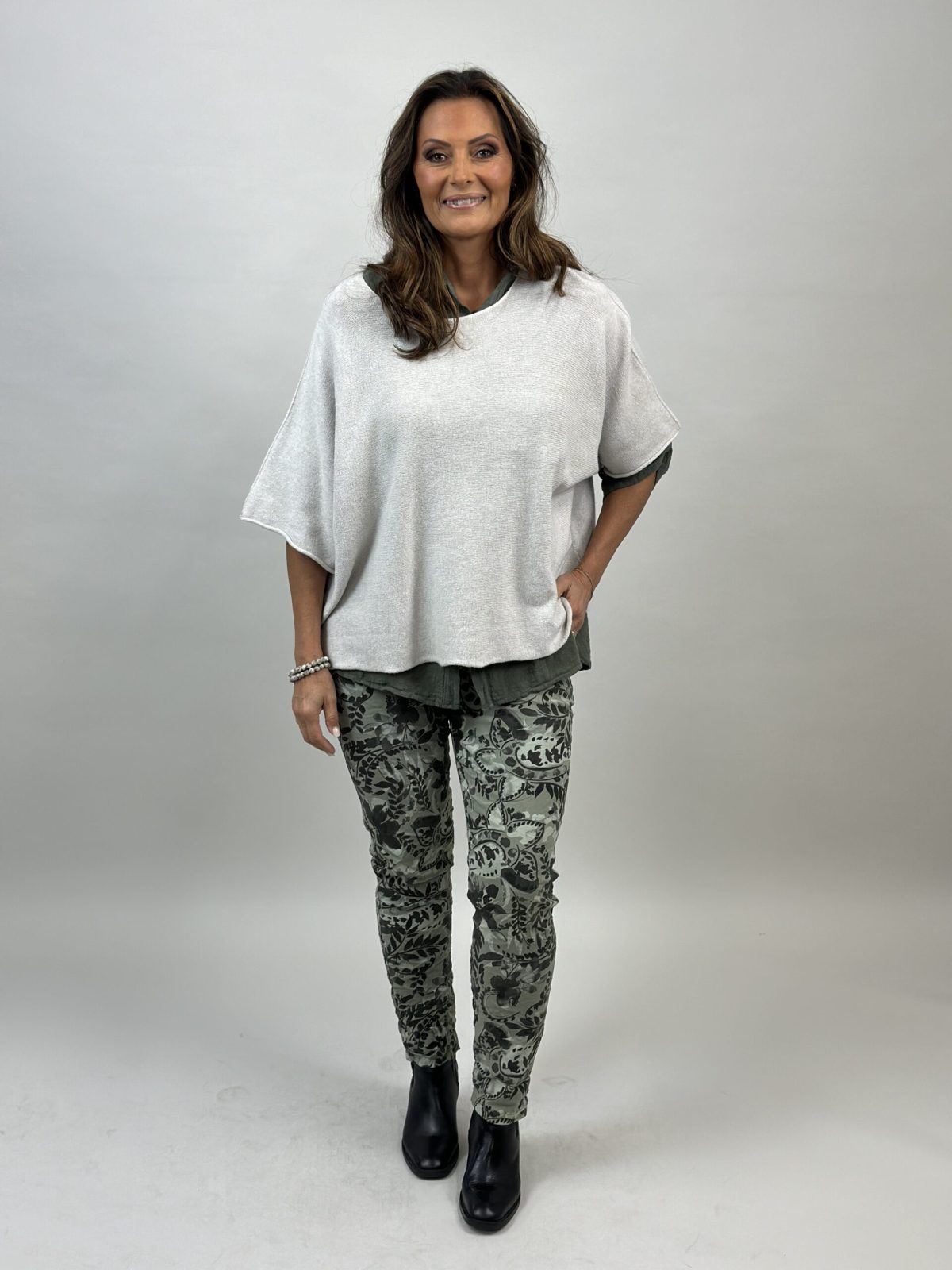 MBHNESSA PONCHOTRÖJA Beige