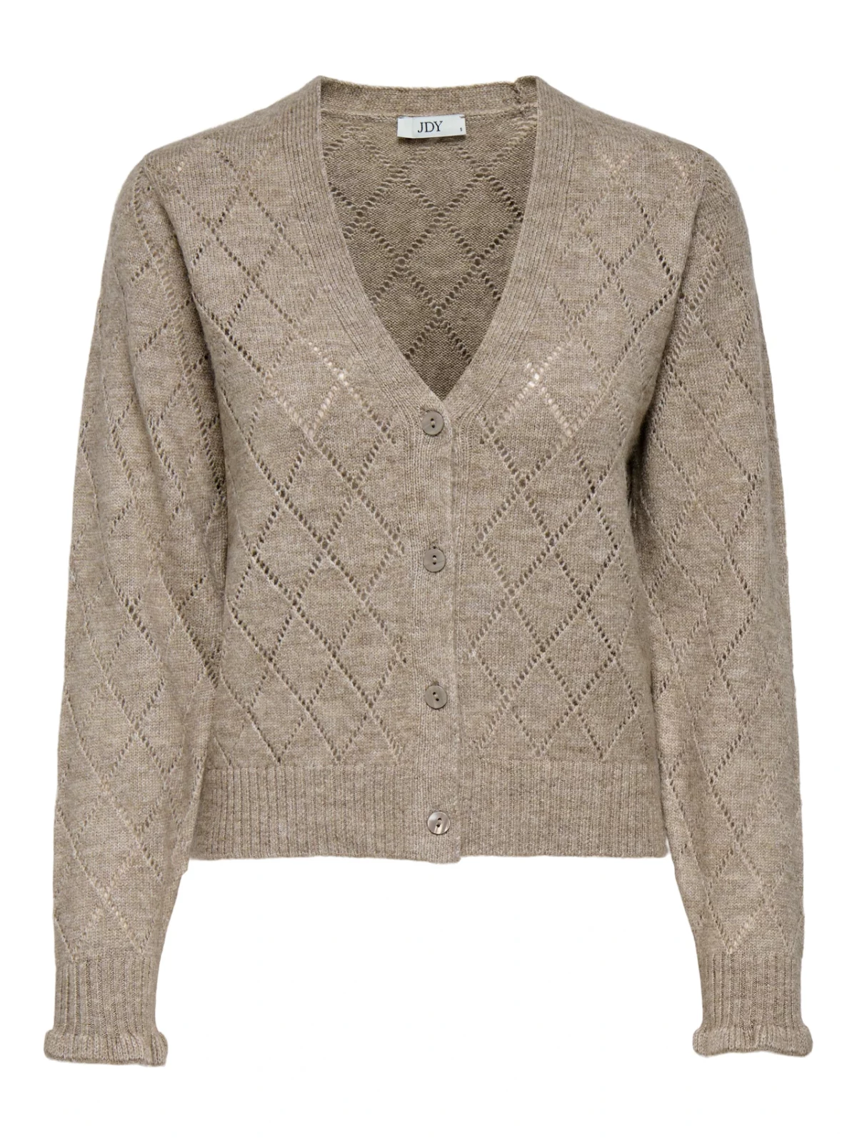 JDYLETTY L/S V-NECK STRUC CARDIGAN Greige