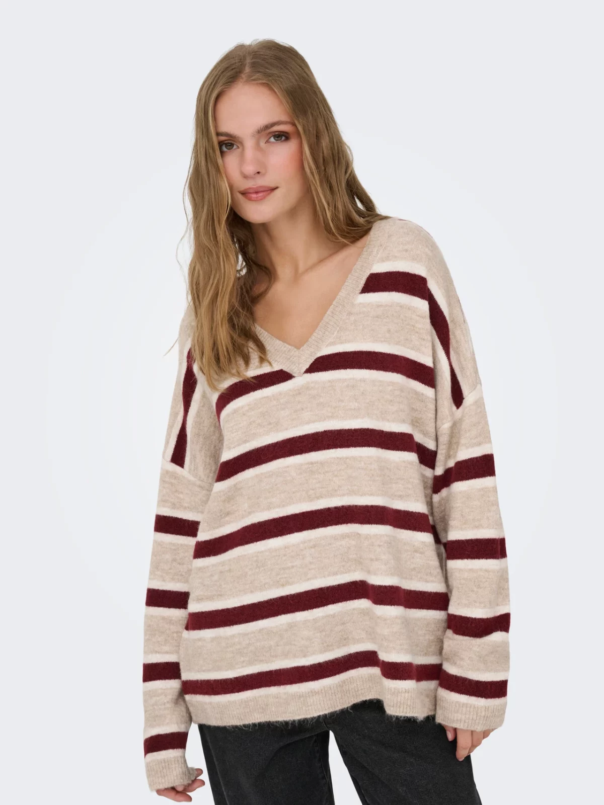 ONLTALIO LS LONG V-NECK Humus - Bild 5