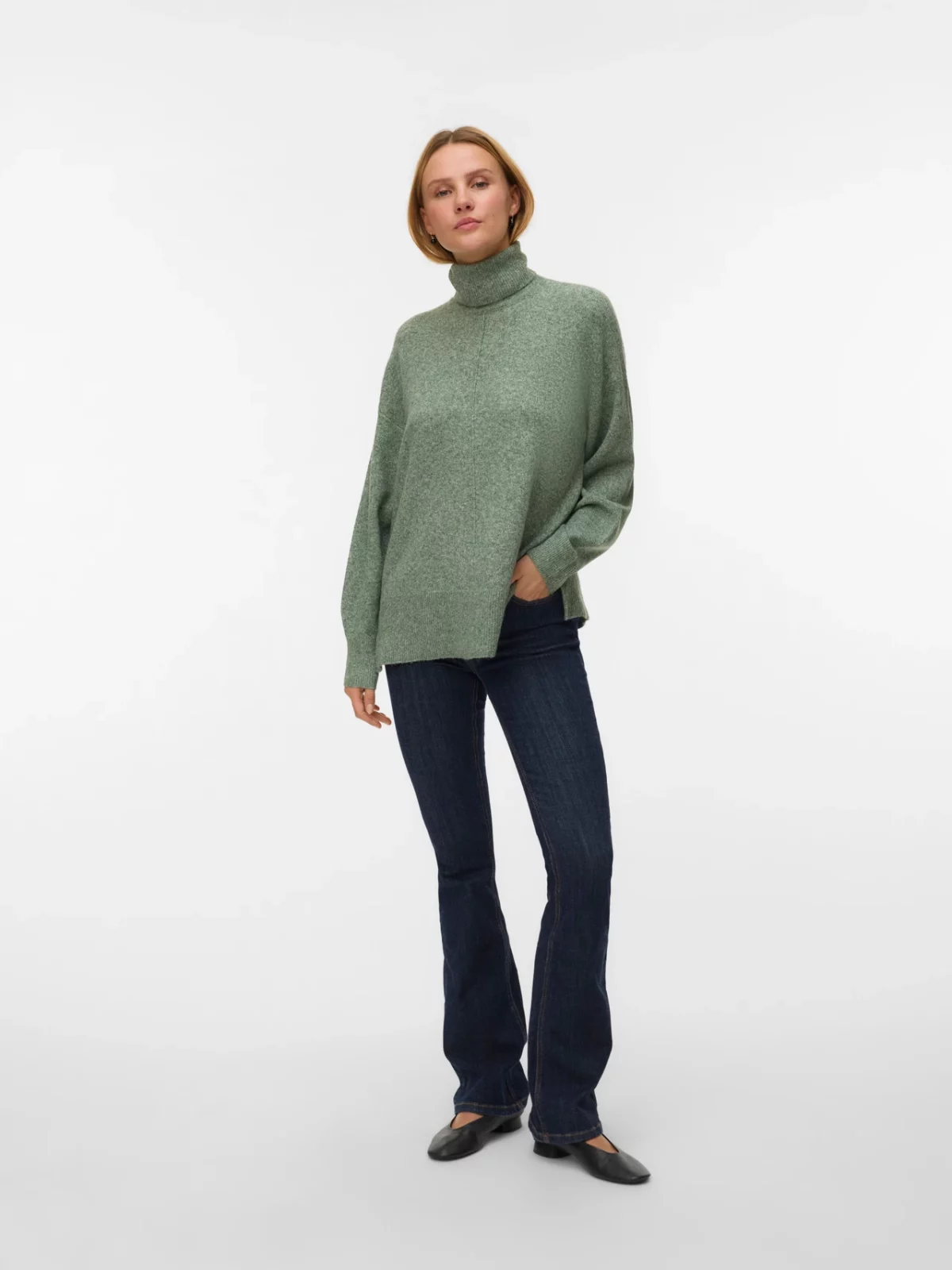 VMDOFFY LS ROLL NECK PULLOVER Laurel Wreath - Bild 2