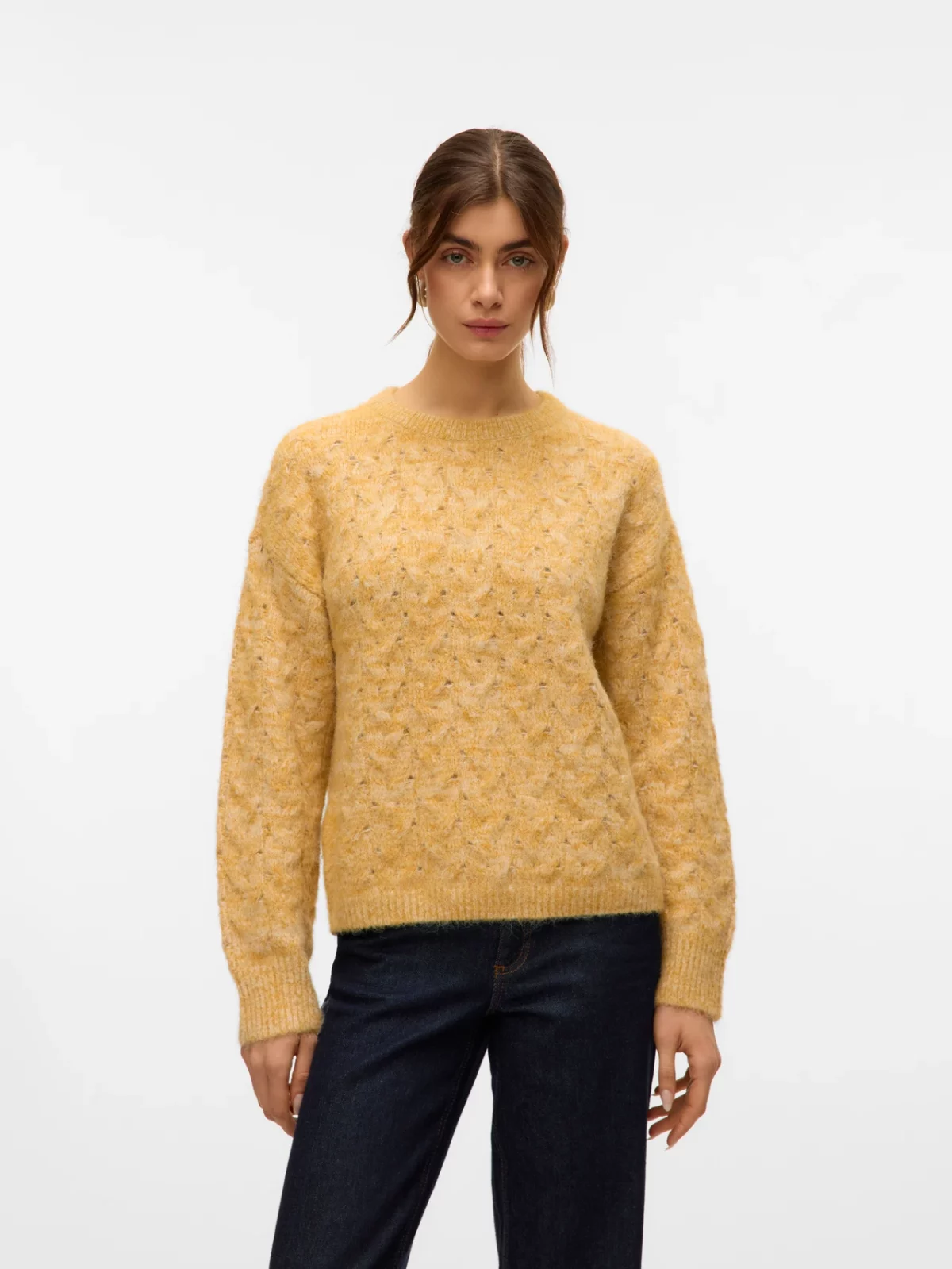 VMIDA LS O-NECK PULLOVER Harvest Gold - Bild 2