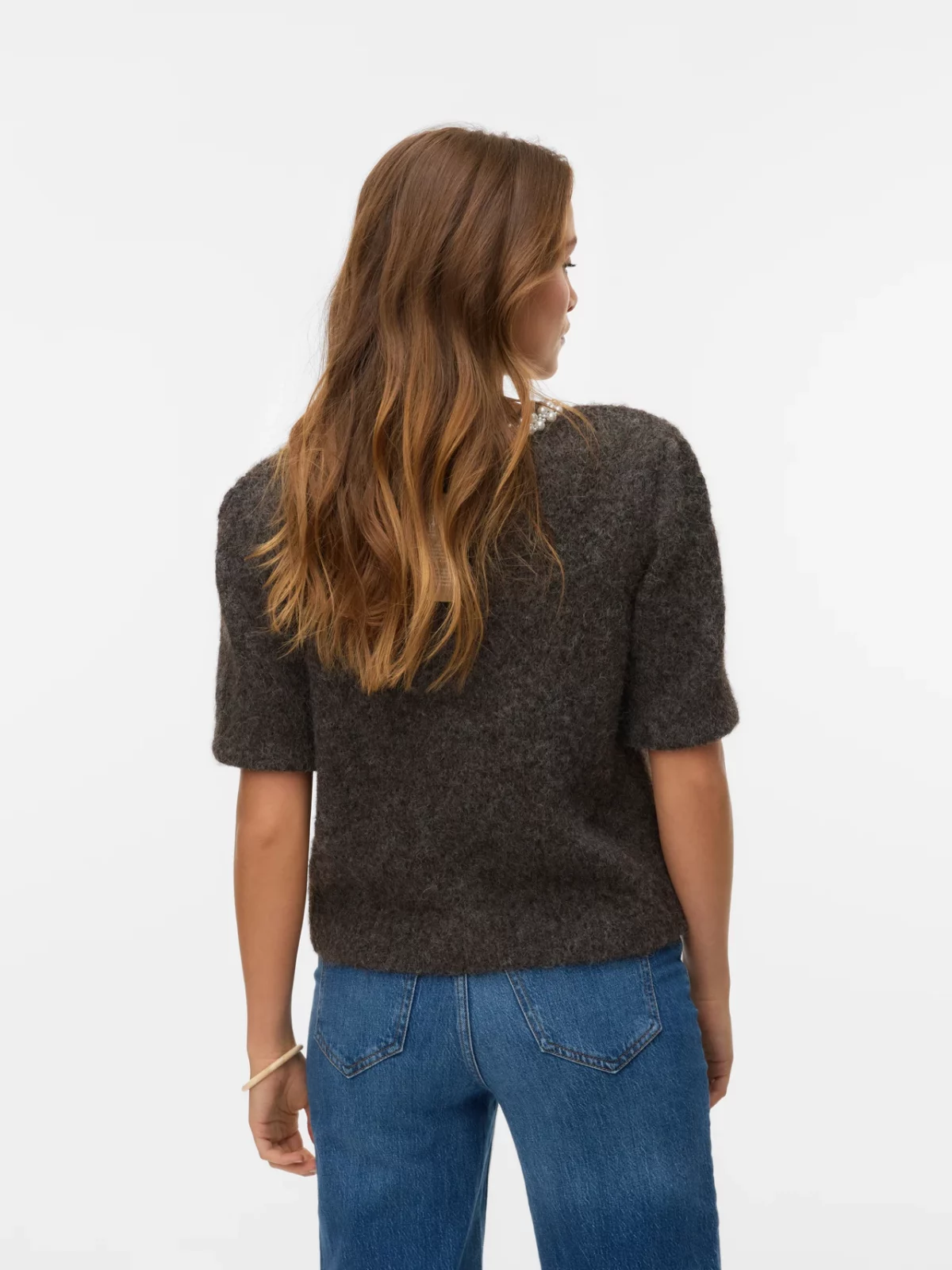 VMOCEAN 2/4 O-NECK JEWELLERY CARDIGAN Chocolate Torte - Bild 3