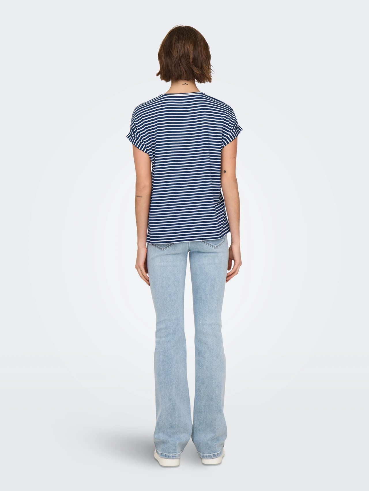 ONLMOSTER STRIPE S/S O-NECK TOP Naval Academy - Bild 5