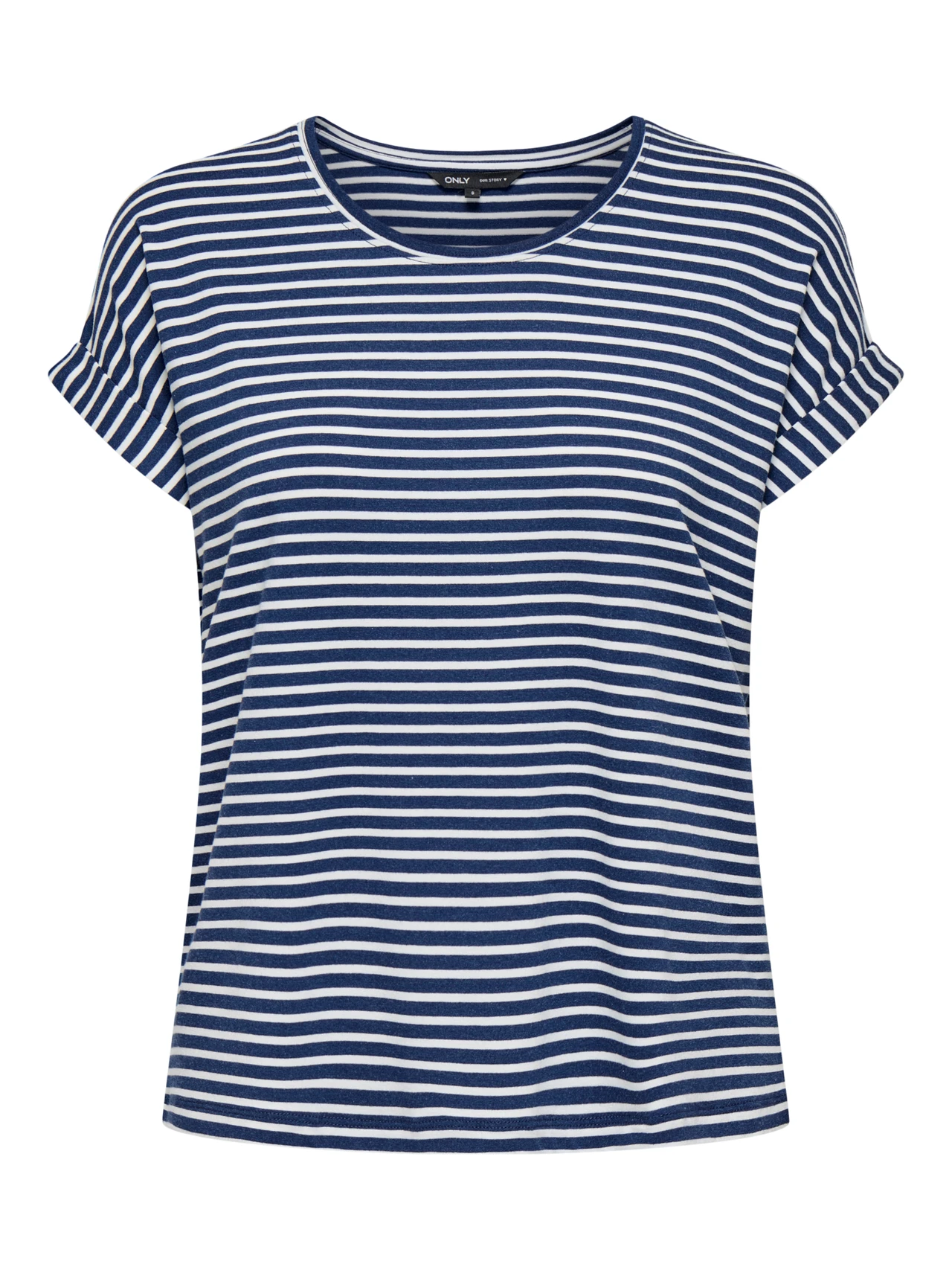 ONLMOSTER STRIPE S/S O-NECK TOP Naval Academy