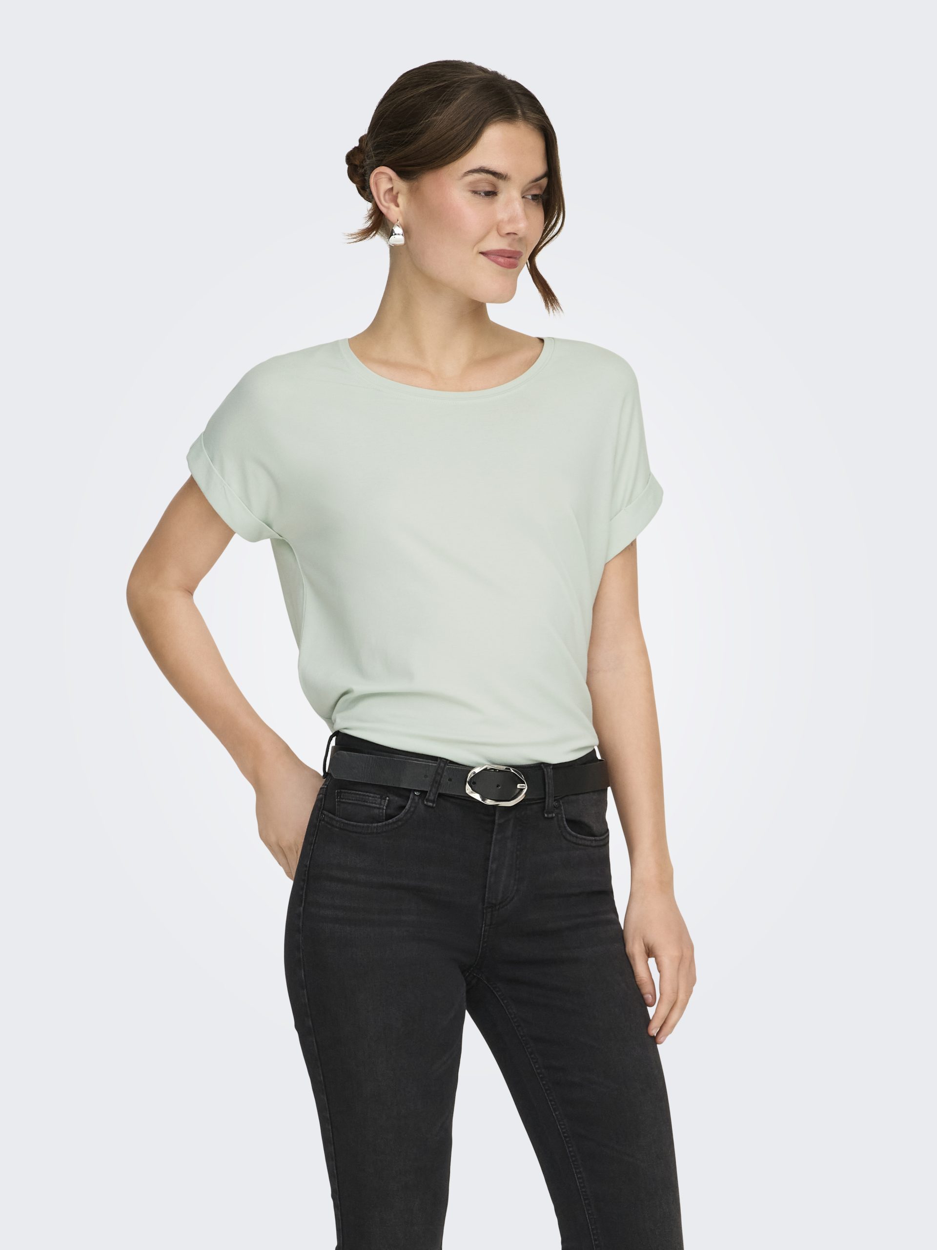 ONLMOSTER S/S O-NECK TOP Green Lily - Bild 3