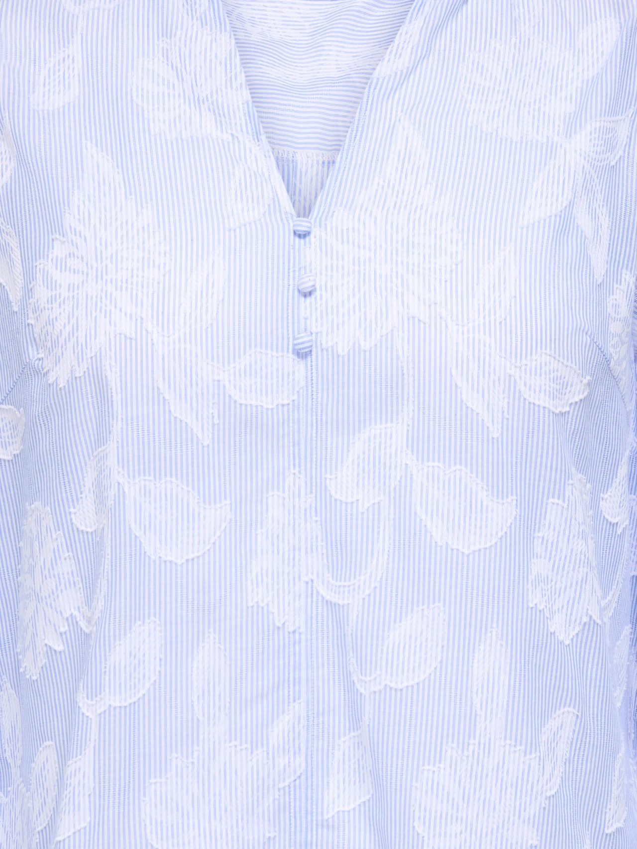 CARTORRA L/S V-NECK STRIPE TOP Cashmere Blue - Bild 3