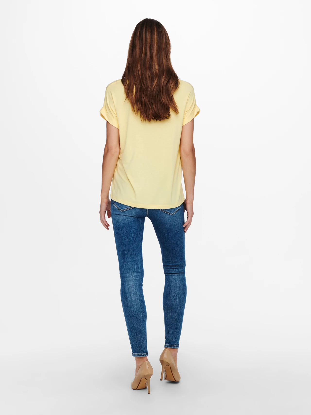 ONLMOSTER S/S O-NECK TOP Pale Banana - Bild 4