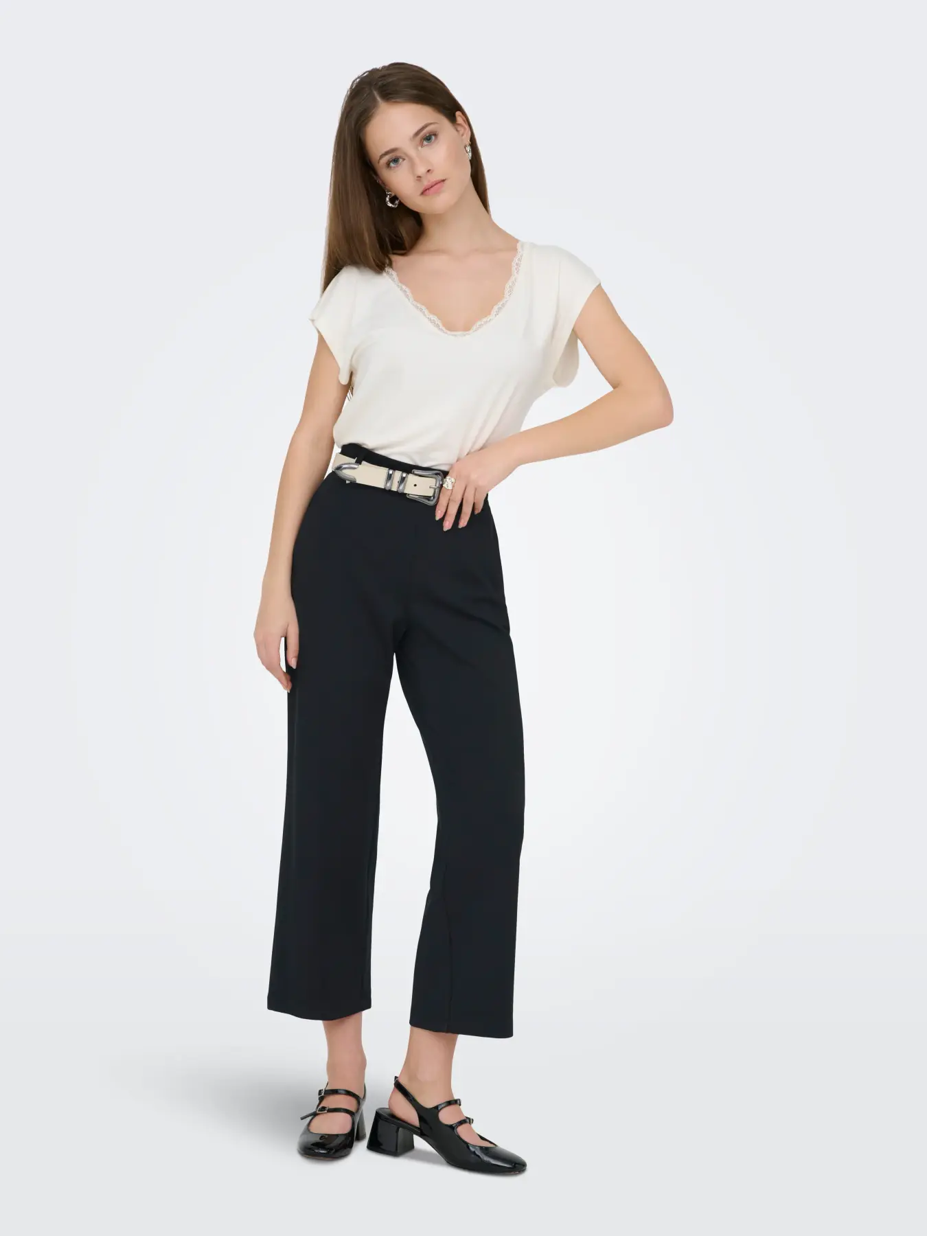 ONLPOPTRASH STRAIGHT CULOTTE Black - Bild 3