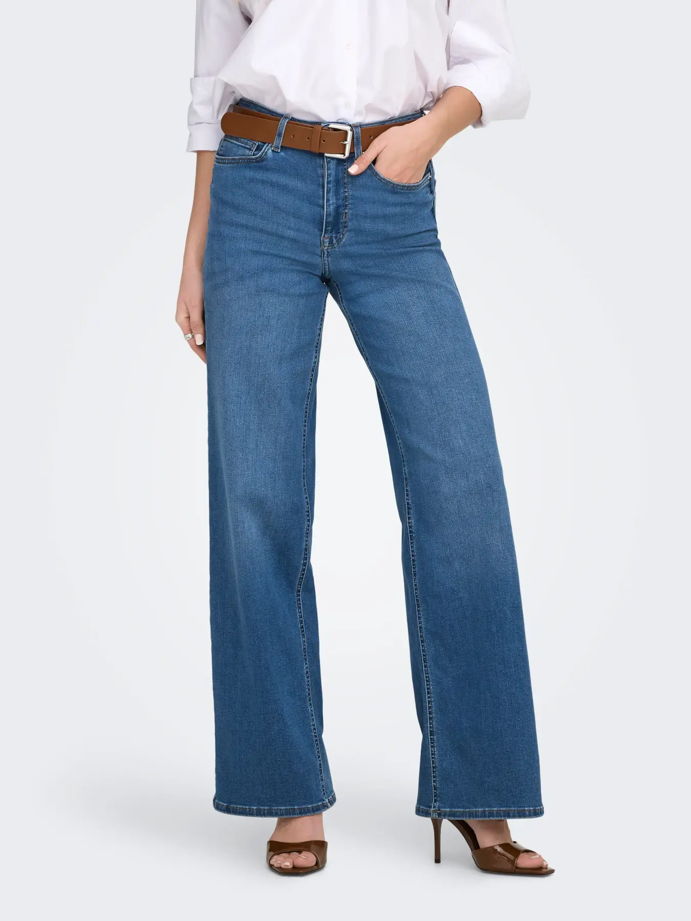 ONLMADISON BLUSH HW WIDE DNM Medium Blue Denim - Bild 3