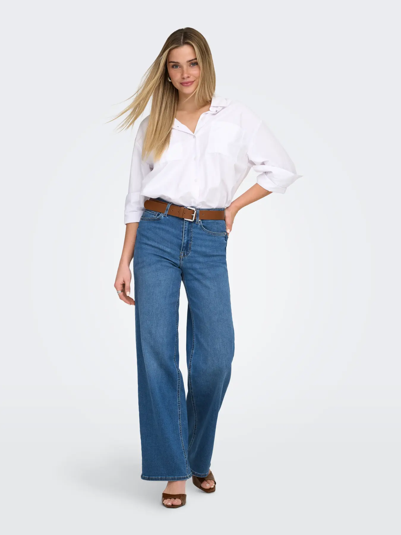 ONLMADISON BLUSH HW WIDE DNM Medium Blue Denim - Bild 4