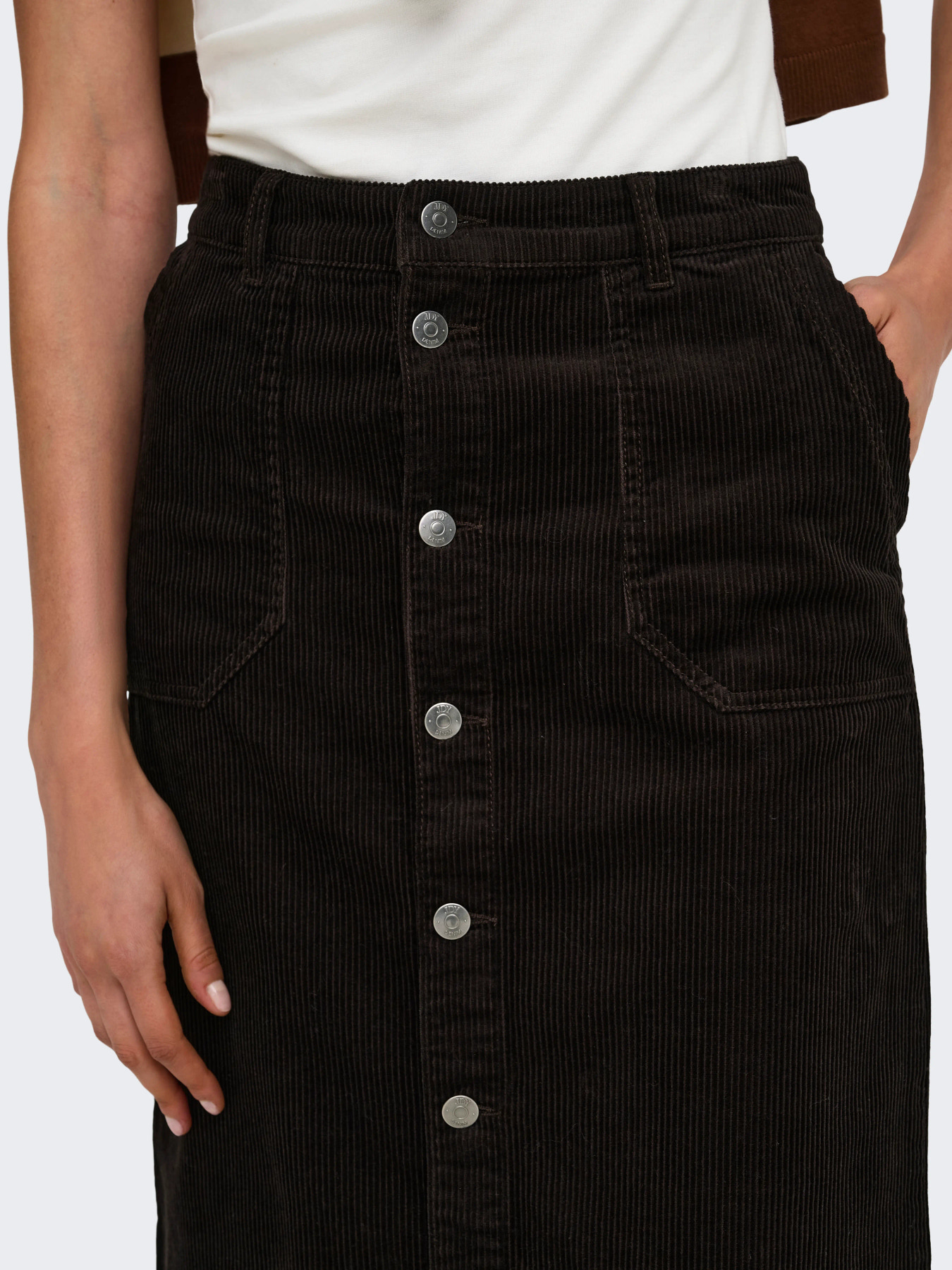 JDYSHIRAZ MIDI BUTTON SKIRT Chocolate Torte - Bild 5