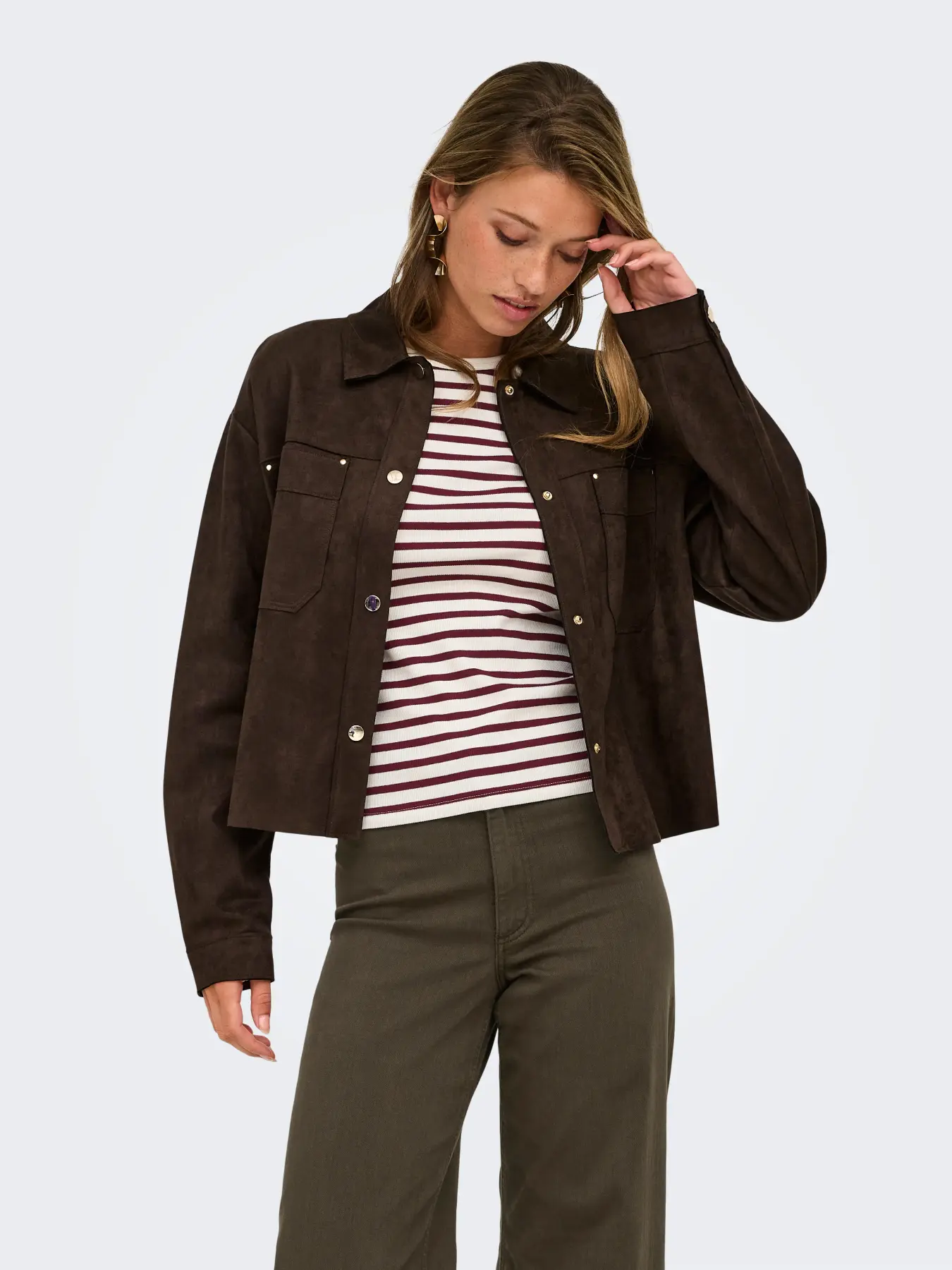 JDYJULLE L/S FAKE SUEDE SHIRT Coffee Bean - Bild 3