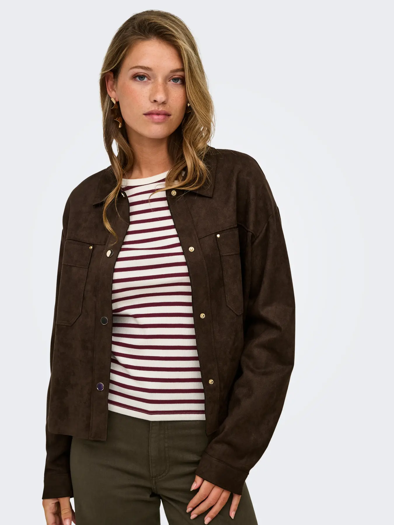 JDYJULLE L/S FAKE SUEDE SHIRT Coffee Bean - Bild 4