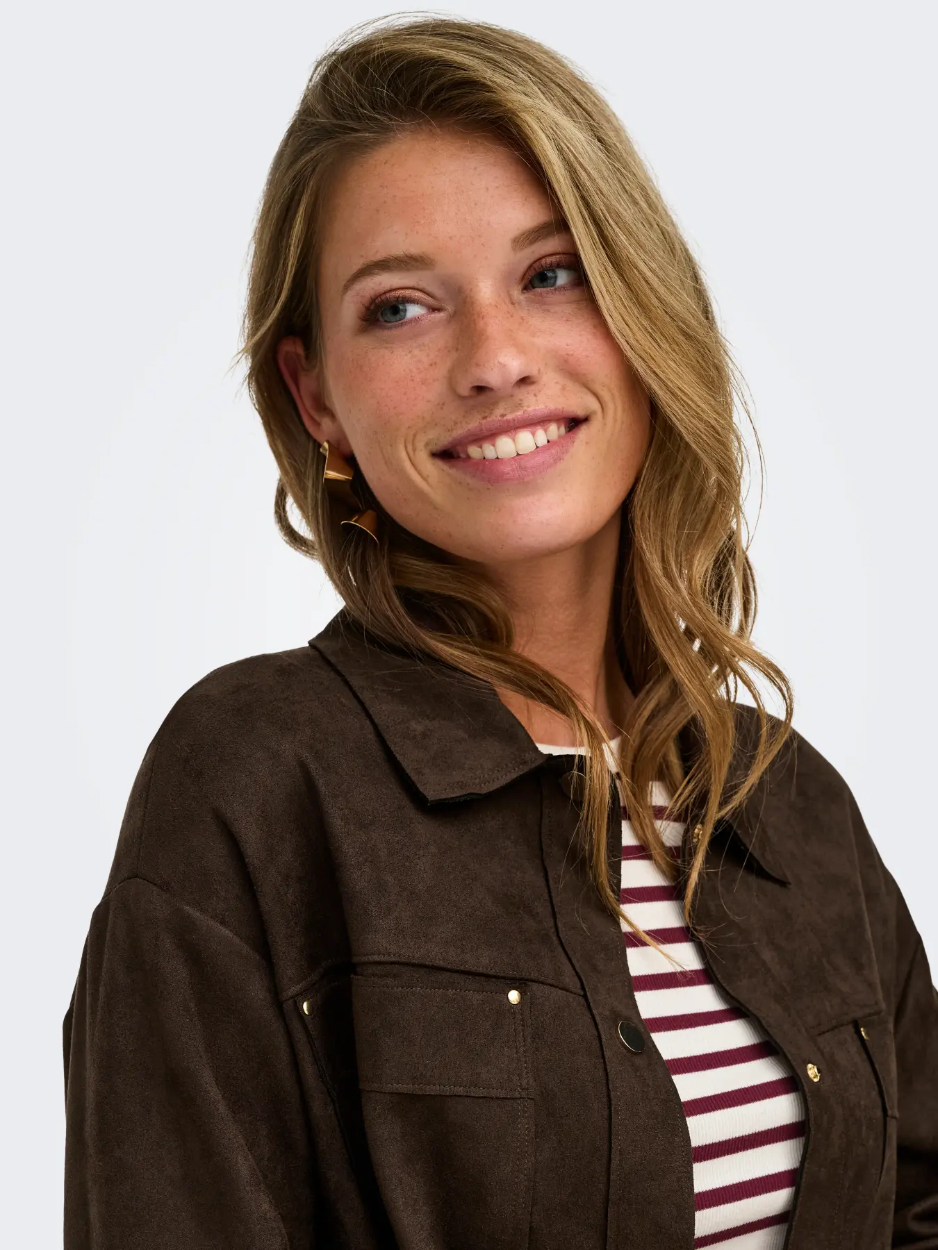JDYJULLE L/S FAKE SUEDE SHIRT Coffee Bean - Bild 5