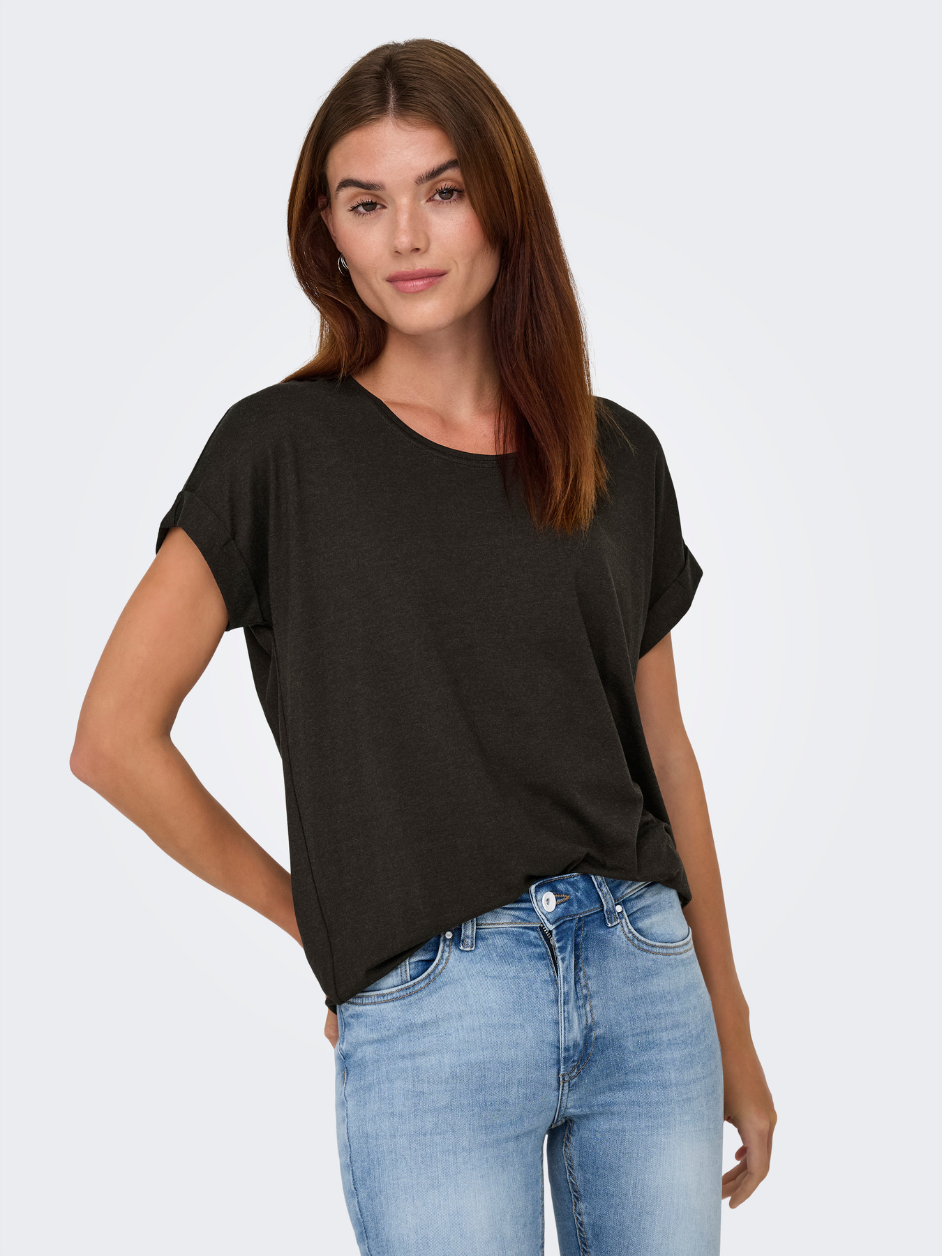 ONLMOSTER S/S O-NECK TOP Java Melange - Bild 3