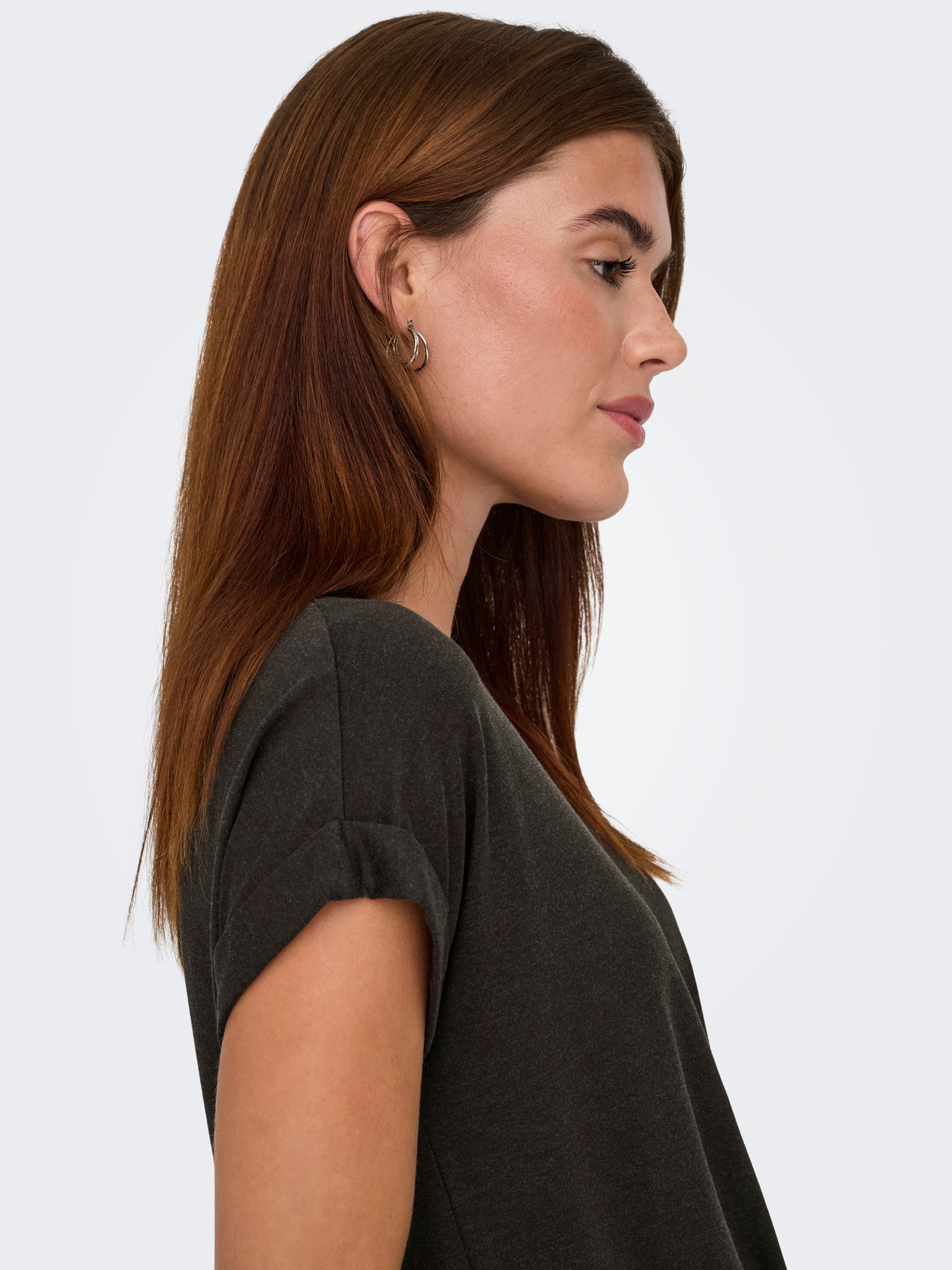 ONLMOSTER S/S O-NECK TOP Java Melange - Bild 4