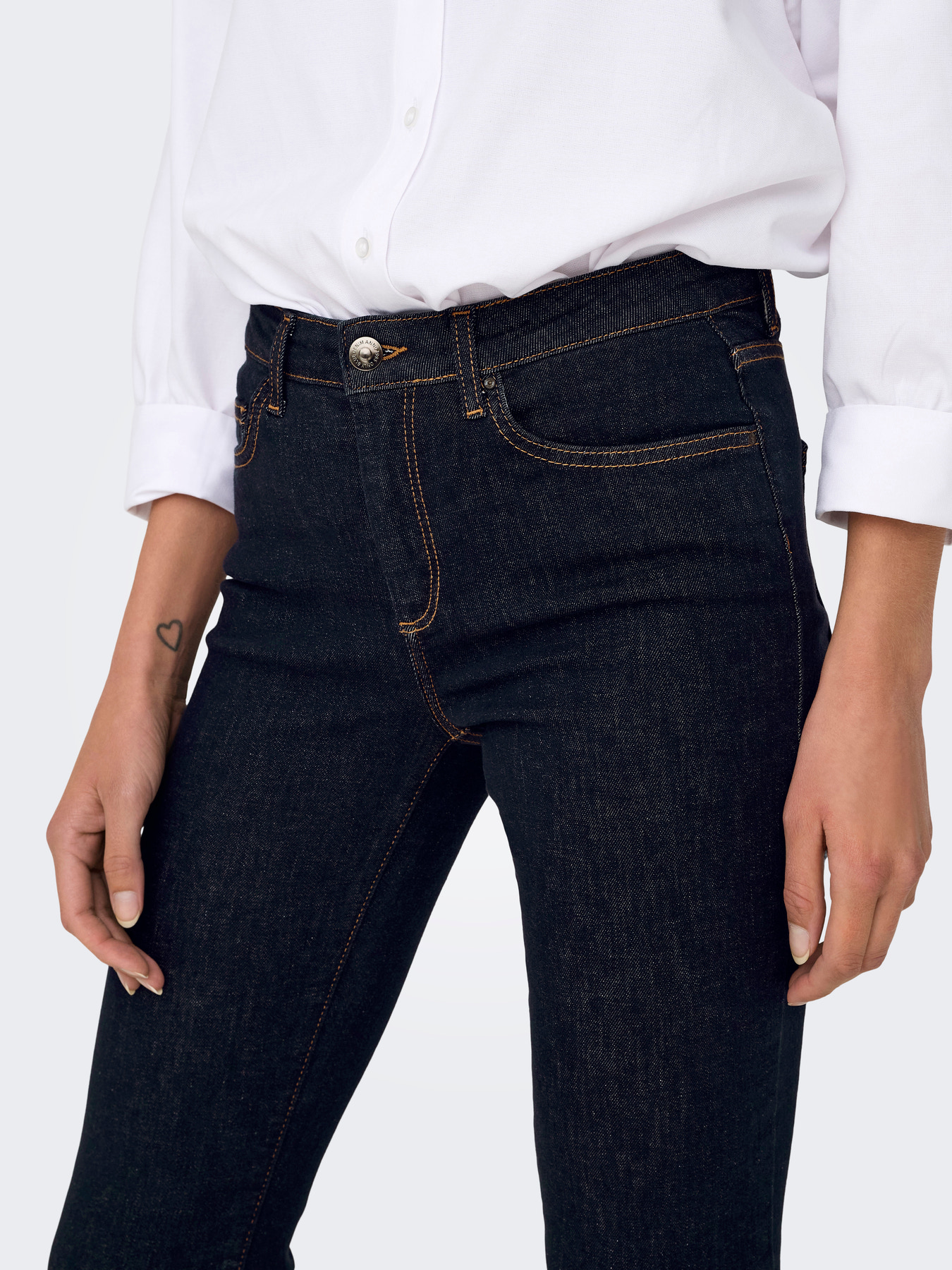 ONLBLUSH MID FLARED STAYBLUE Dark Blue Denim - Bild 4