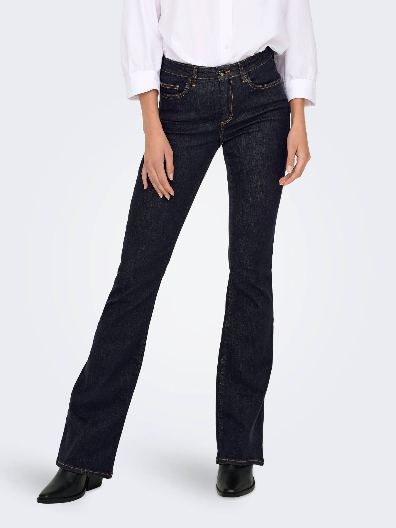 ONLBLUSH MID FLARED STAYBLUE Dark Blue Denim - Bild 3