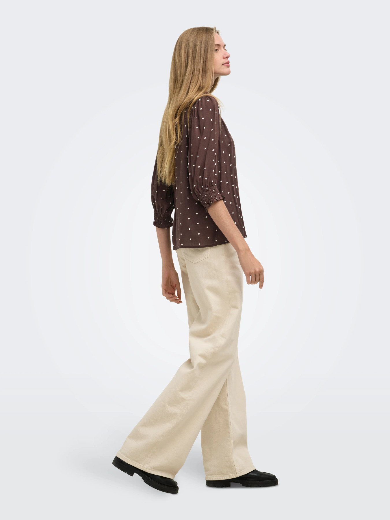 ONLRAYA 3/4 SHIRT Deep Mahogany Dots - Bild 6