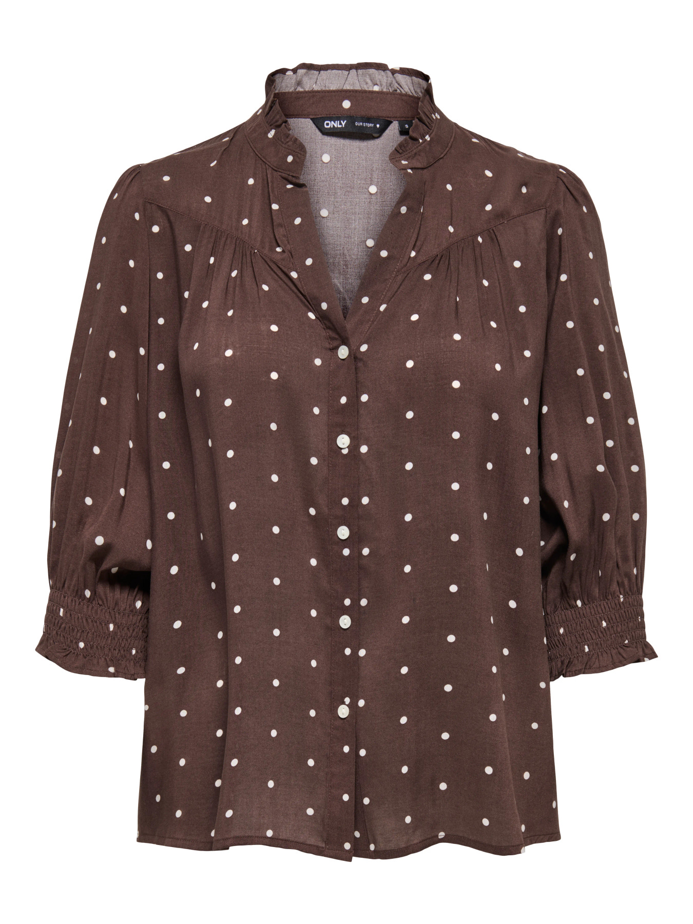 ONLRAYA 3/4 SHIRT Deep Mahogany Dots