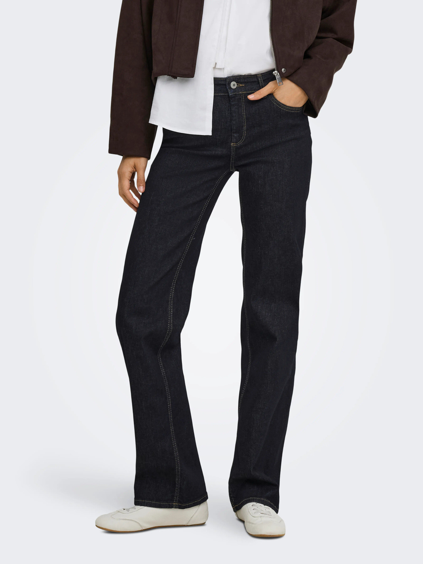 ONLBLUSH MID STRAIGHT DENIM Dark Blue Denim Rinse - Bild 3