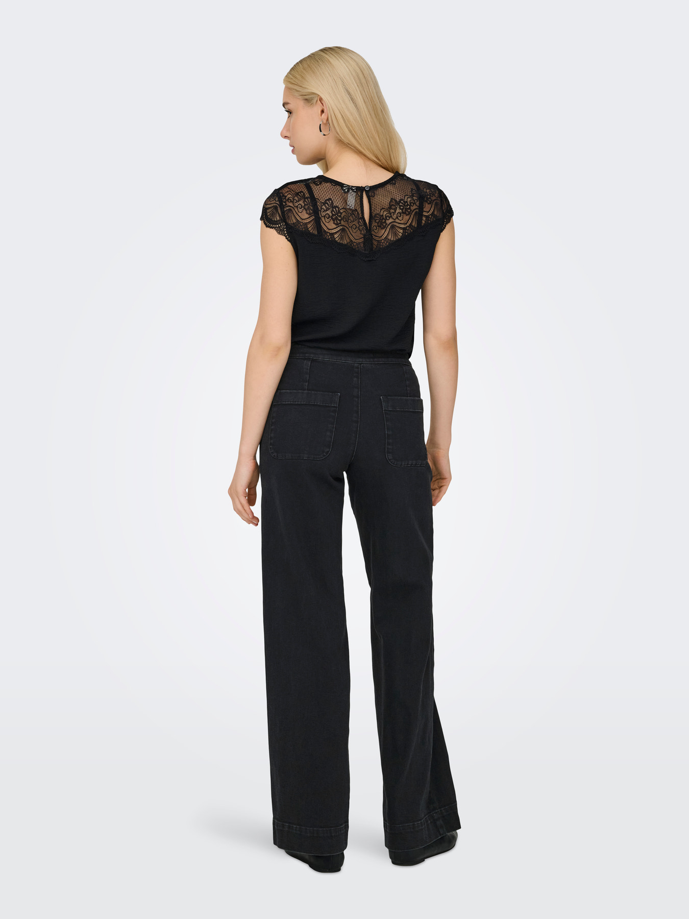 ONLMADISON HW BUTTON WIDE DENIM Black Denim - Bild 6