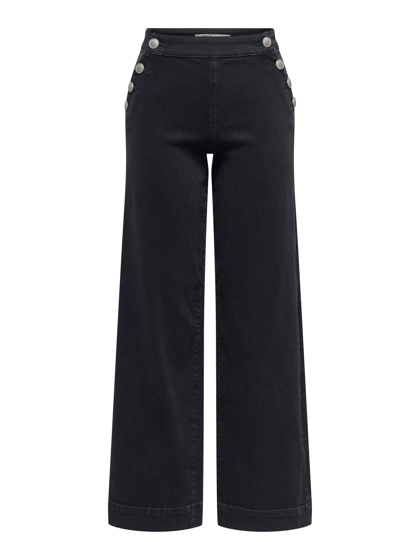 ONLMADISON HW BUTTON WIDE DENIM Black Denim