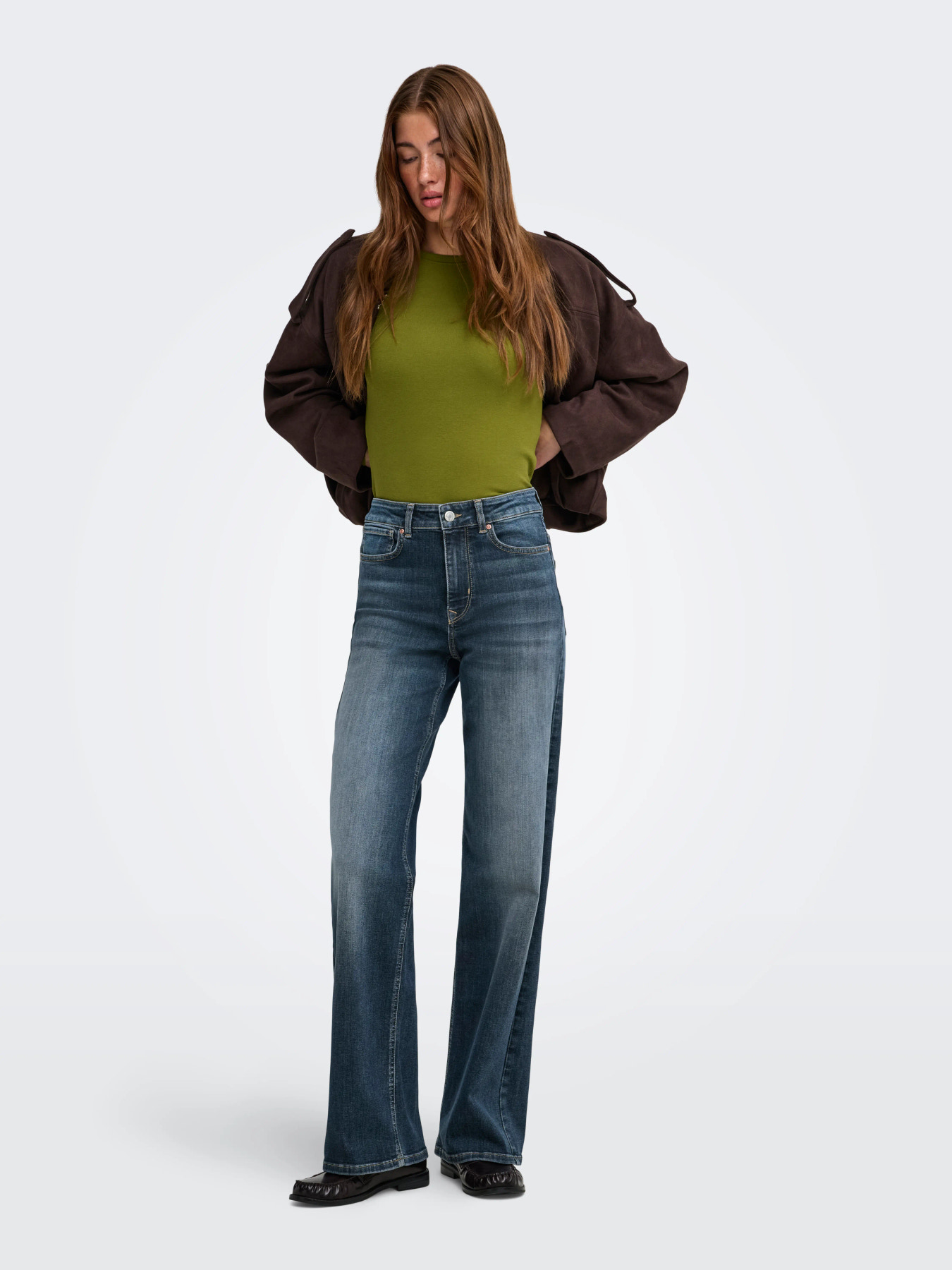 ONLMADISON BLUSH HW WIDE DNM Dark Blue Denim - Bild 4