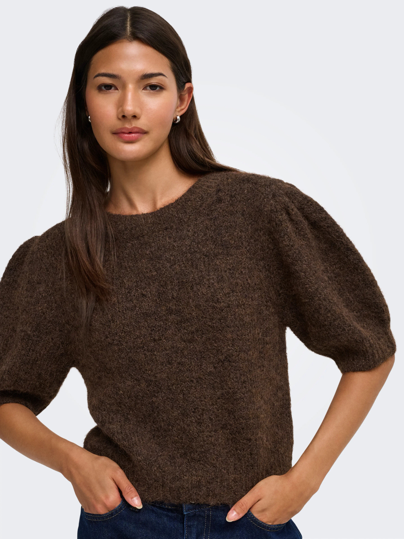 ONLNELLIE SS O-NECK Coffee Bean - Bild 4