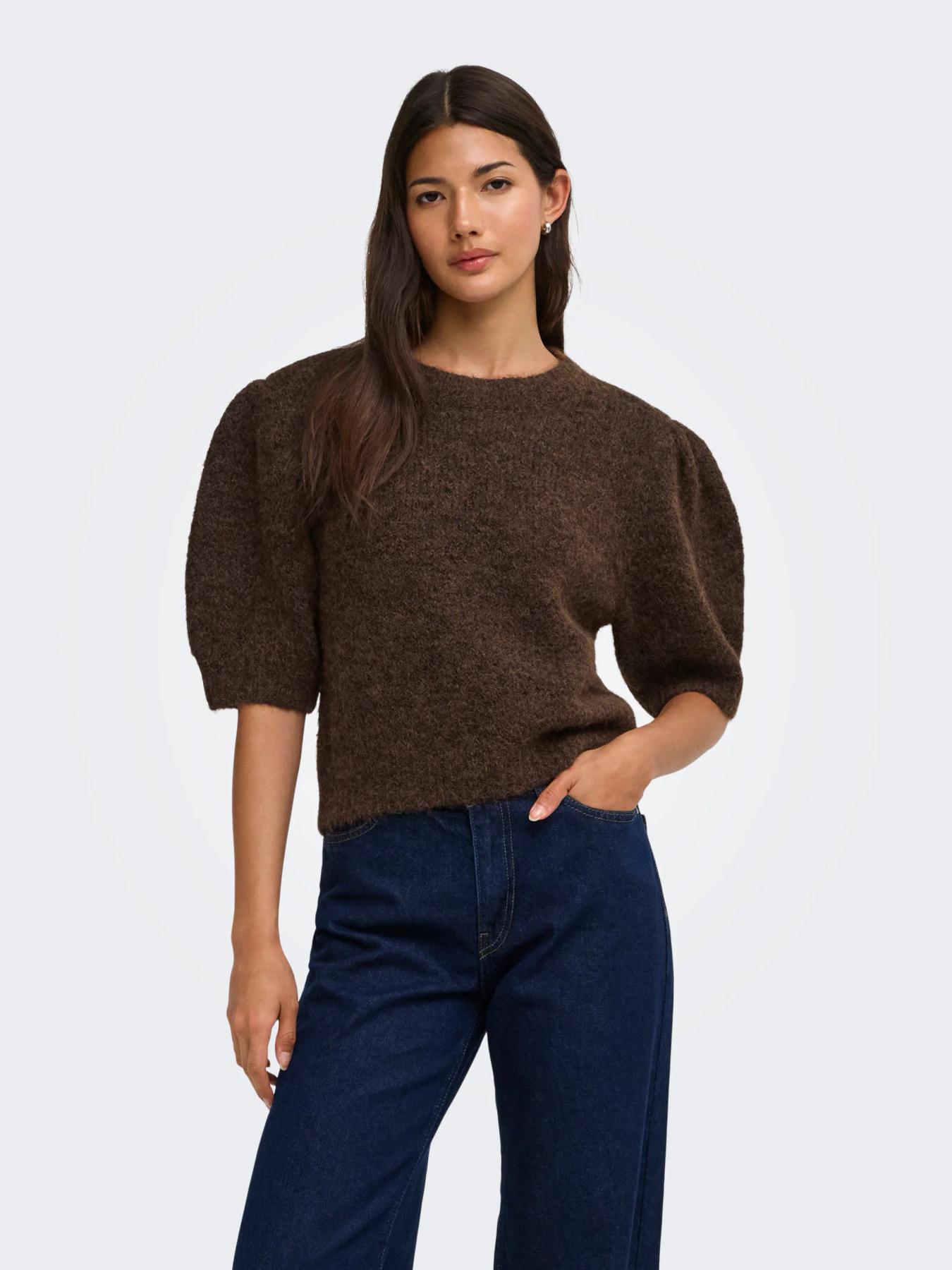ONLNELLIE SS O-NECK Coffee Bean - Bild 3