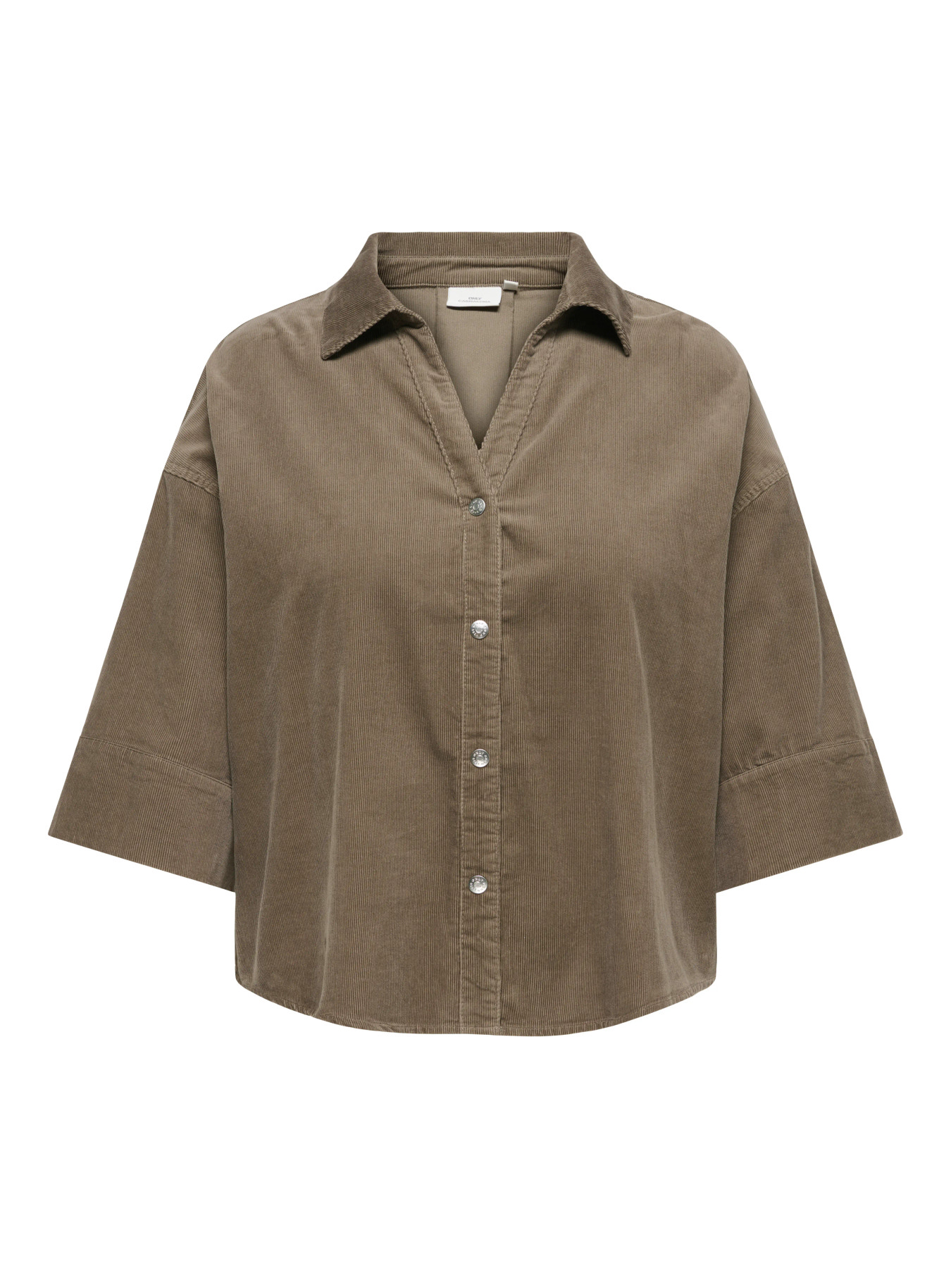 CARNESSA 3/4 CORD SHIRT Walnut
