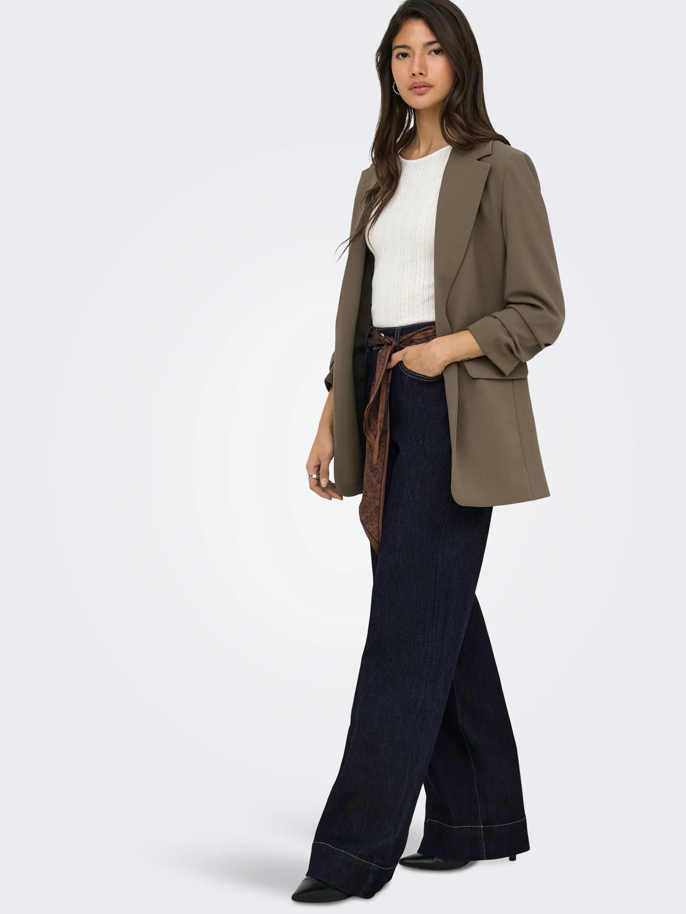 ONLMADISON BLUSH HW WD SCARF Dark Blue Denim - Bild 6